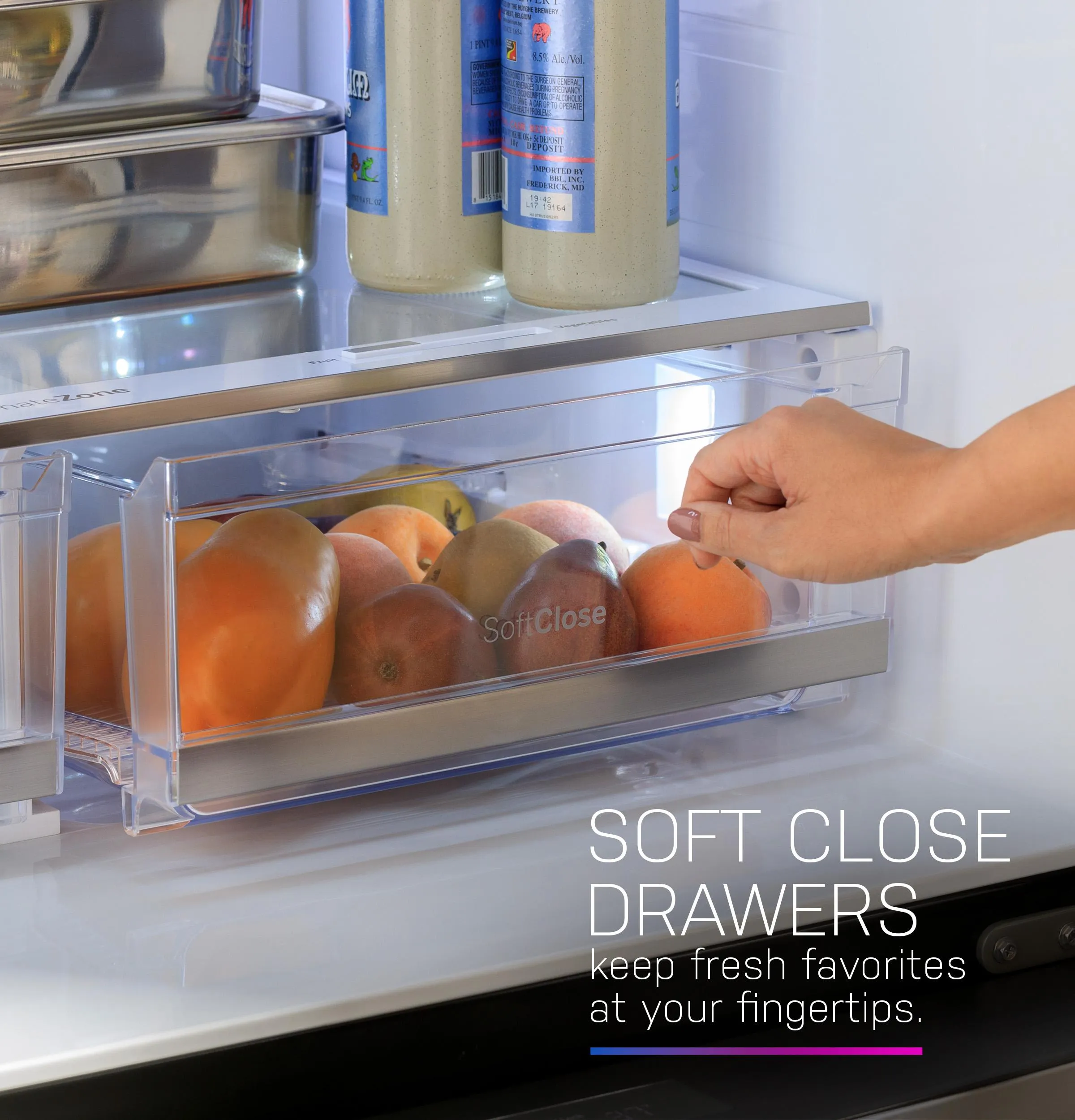 Ge Appliances PGE29BYTFS Ge Profile&#8482; Series Energy Star 28.7 Cu. Ft. Smart Fingerprint Resistant 4-Door French-Door Refrigerator With Dual-Dispense Autofill Pitcher