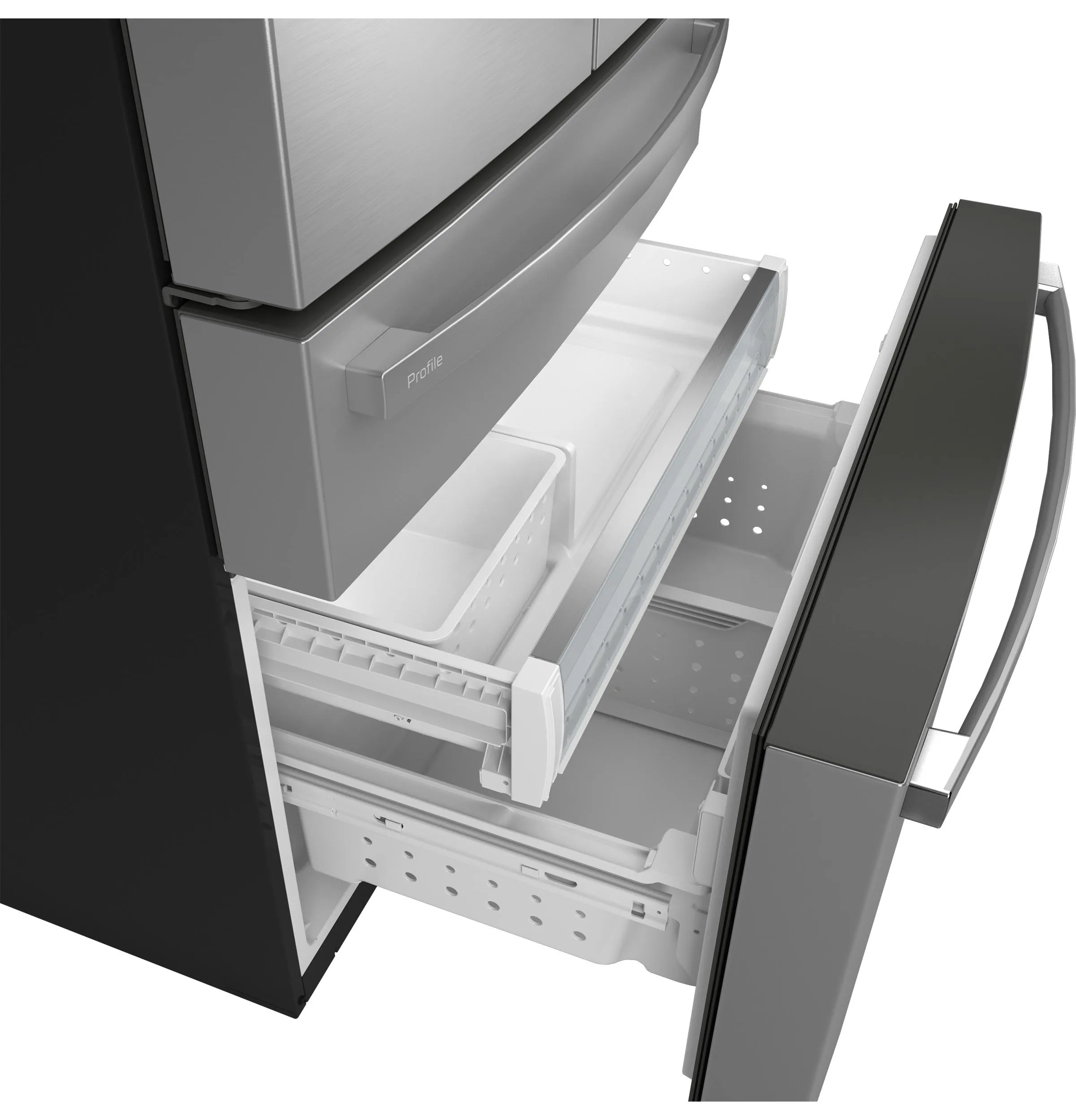 Ge Appliances PGE29BYTFS Ge Profile&#8482; Series Energy Star 28.7 Cu. Ft. Smart Fingerprint Resistant 4-Door French-Door Refrigerator With Dual-Dispense Autofill Pitcher