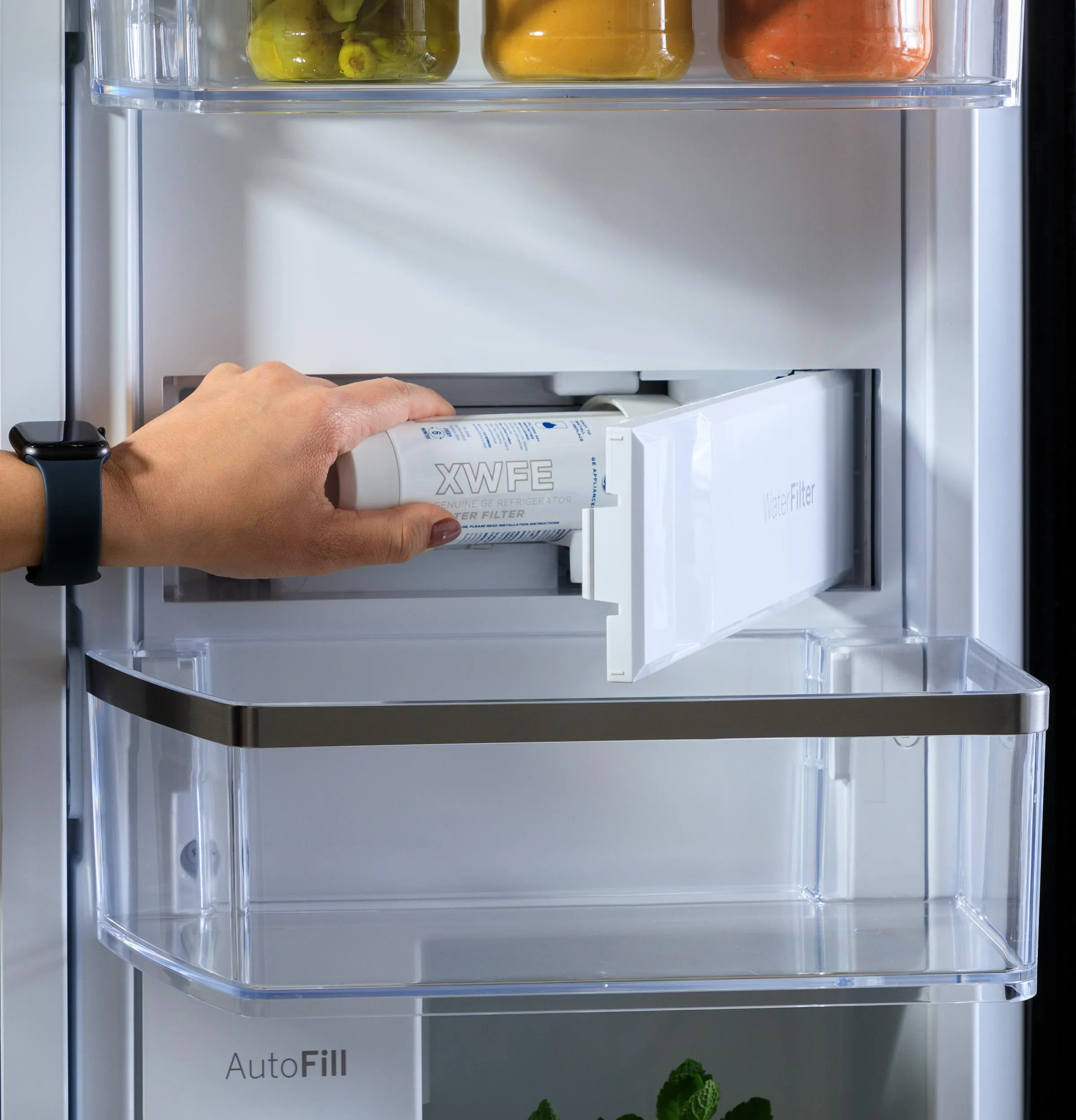 Ge Appliances PGE29BYTFS Ge Profile&#8482; Series Energy Star 28.7 Cu. Ft. Smart Fingerprint Resistant 4-Door French-Door Refrigerator With Dual-Dispense Autofill Pitcher