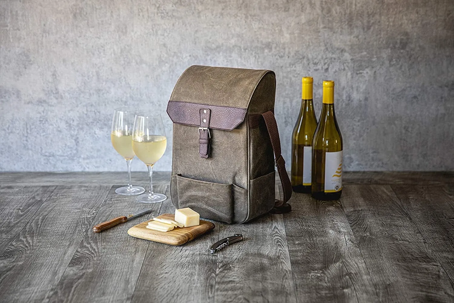 Insulated Wine & Cheese Cooler Bag 2 Bottle