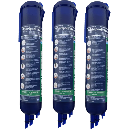 Jennair 4396841T Refrigerator Water Filter - In The Grille Fast-Fill Push Button (3 Pack)