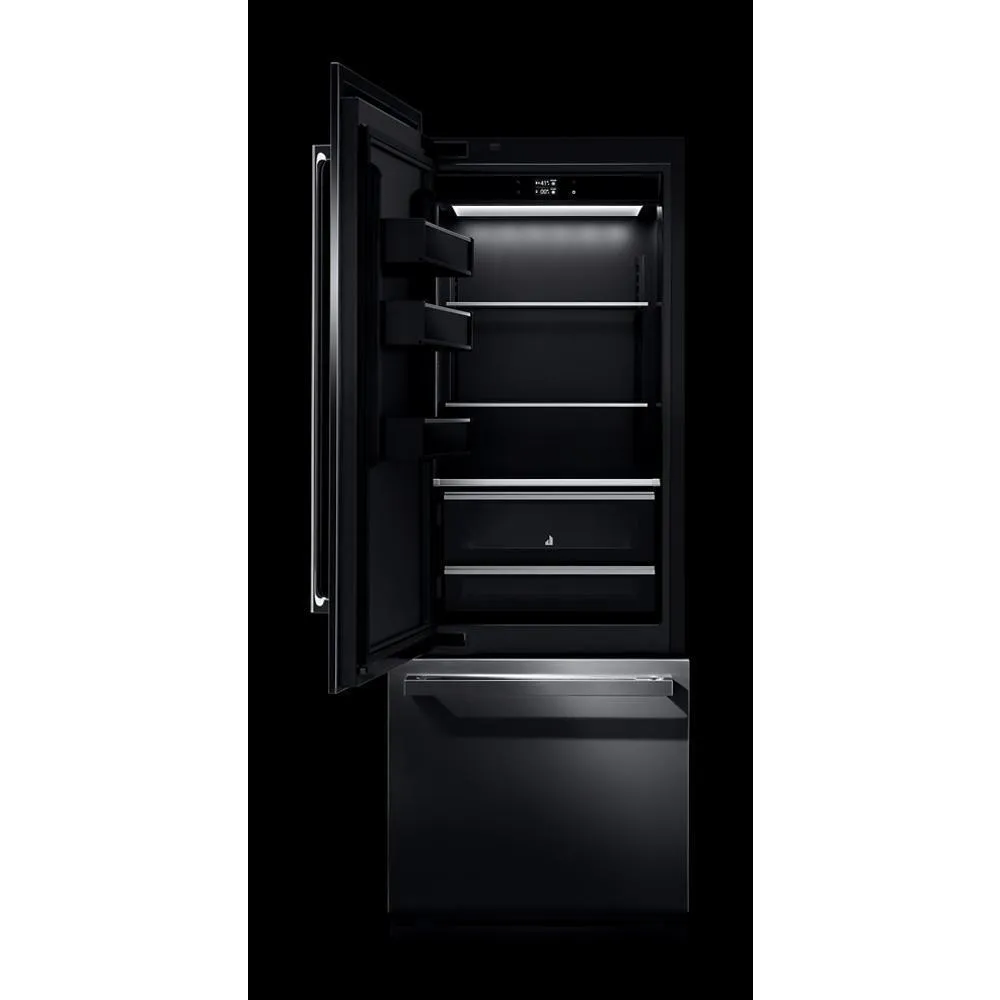 Jennair JBBFL30NMX Panel-Ready 30 Built-In Bottom-Mount Refrigerator. Left Swing