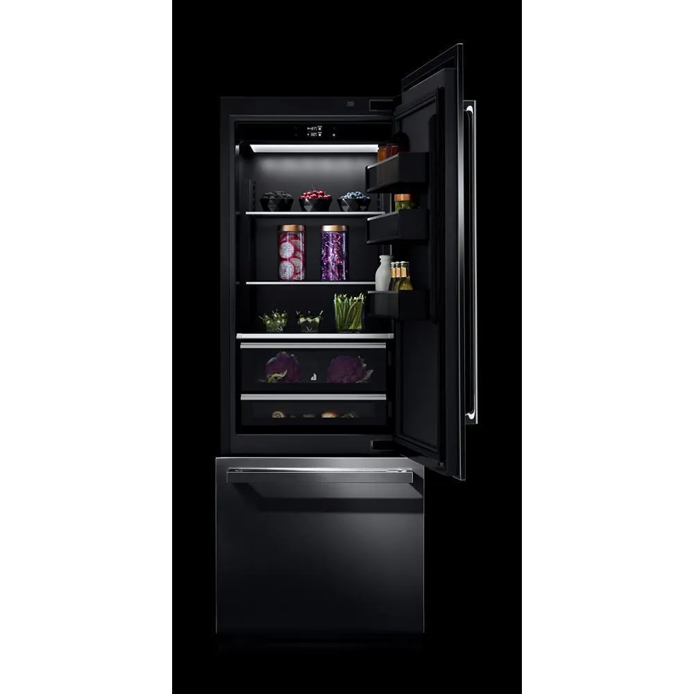 Jennair JBBFR30NMX Panel-Ready 30 Built-In Bottom-Mount Refrigerator. Right Swing
