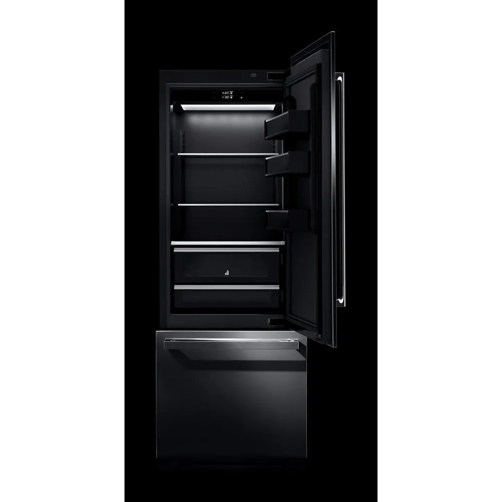 Jennair JBBFR30NMX Panel-Ready 30 Built-In Bottom-Mount Refrigerator. Right Swing