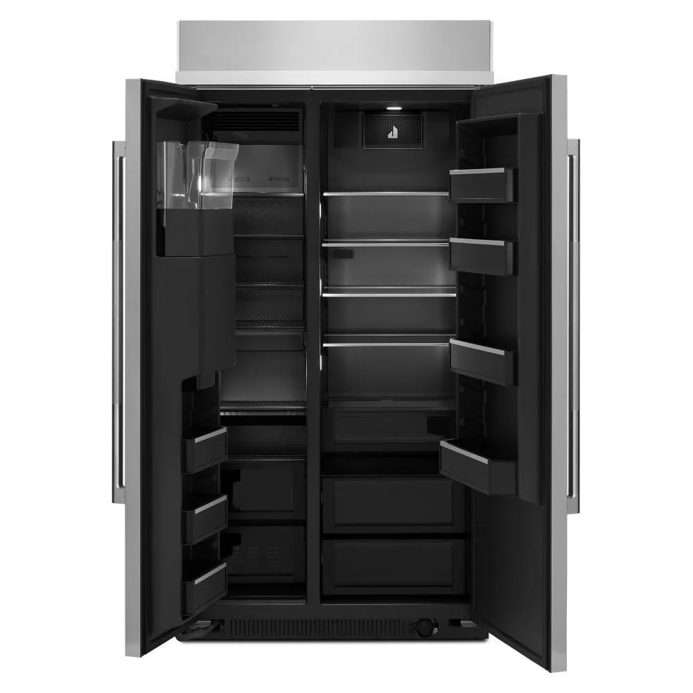 Jennair JBSS42E22L Rise&#8482; 42 Built-In Side-By-Side Refrigerator With External Ice And Water Dispenser
