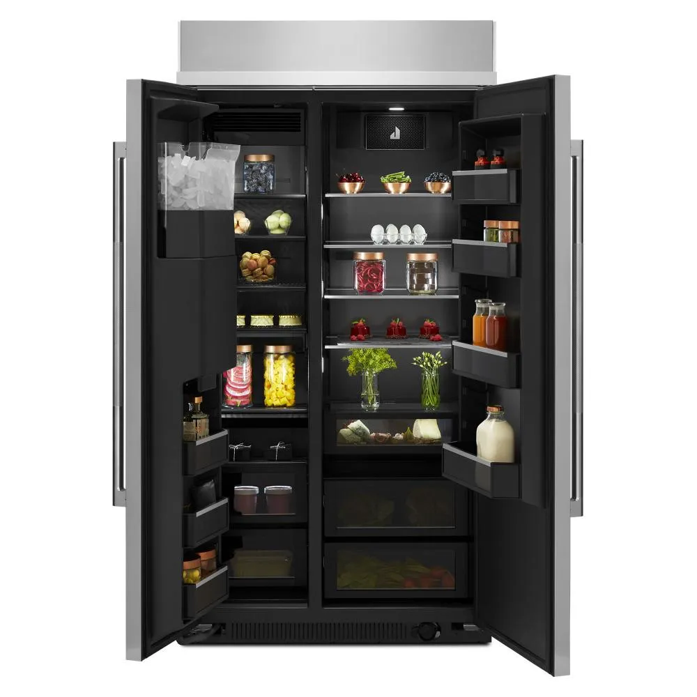 Jennair JBSS42E22L Rise&#8482; 42 Built-In Side-By-Side Refrigerator With External Ice And Water Dispenser