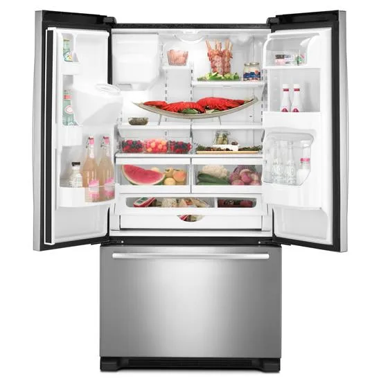 Jennair JFI2089WTS Cabinet Depth French Door Refrigerator With External Dispenser. 69(H)