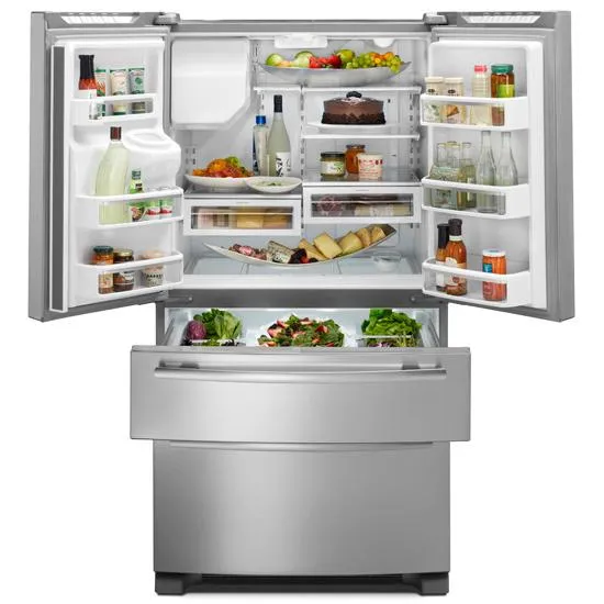 Jennair JFX2597AEP Standard-Depth French Door Refrigerator With External Dispenser. 69(H)