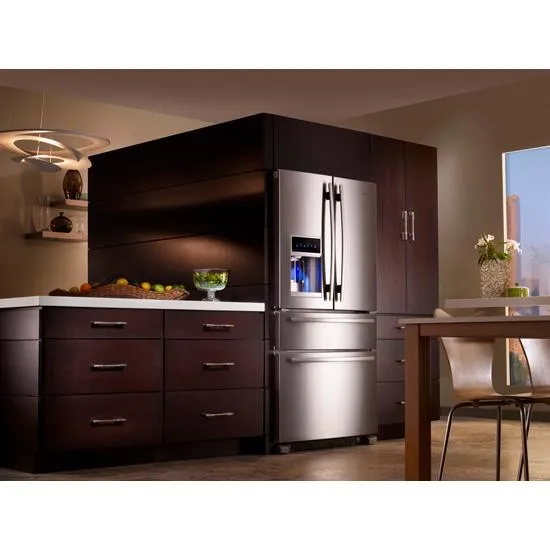 Jennair JFX2597AEP Standard-Depth French Door Refrigerator With External Dispenser. 69(H)