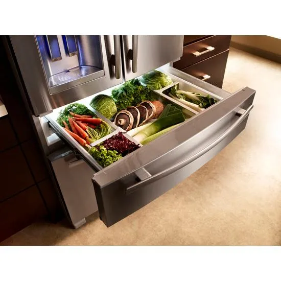 Jennair JFX2597AEP Standard-Depth French Door Refrigerator With External Dispenser. 69(H)