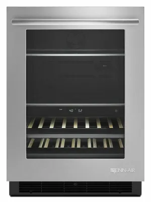 Jennair JUB24FLERS Euro-Style 24 Under Counter Beverage Center - Stainless Steel
