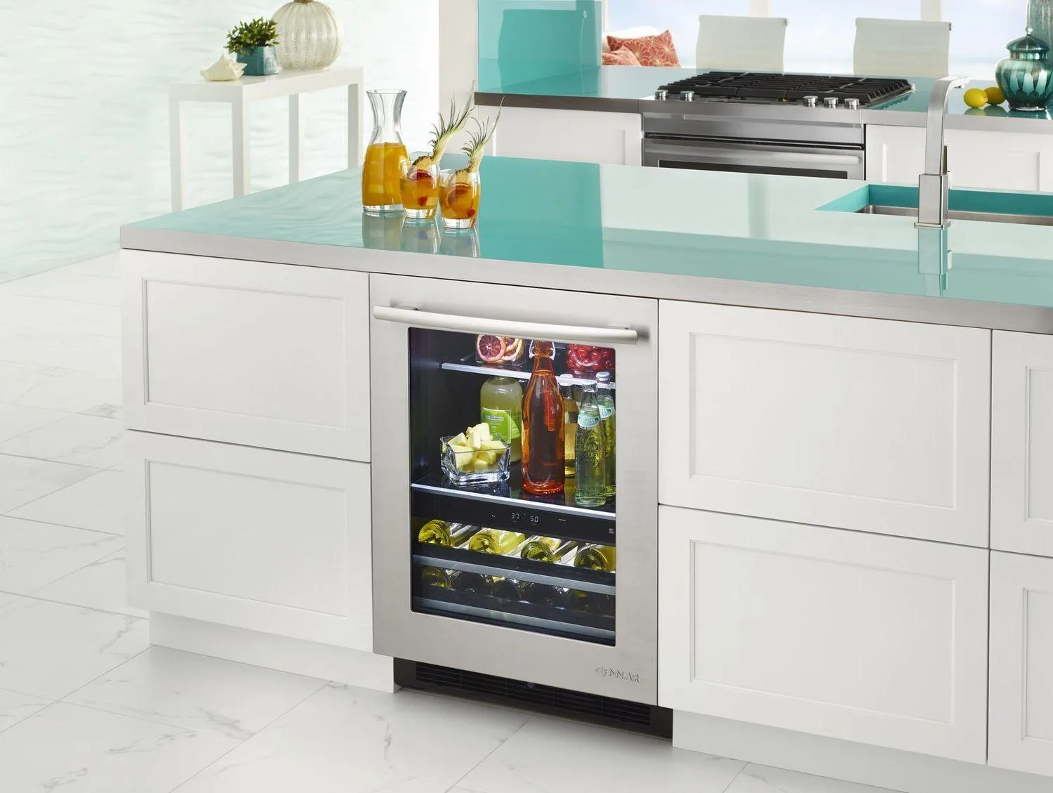 Jennair JUB24FRERS Euro-Style 24 Under Counter Beverage Center Stainless Steel