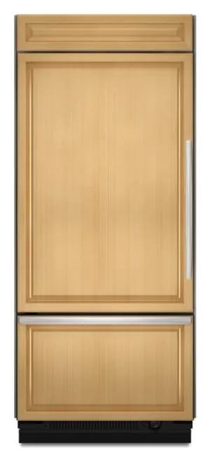 Kitchenaid KBL036FTX Brshd Aluminum Trim/Pnl Ready Kitchenaid 20.8 Cu. Ft. 36-Inch Width Built-In Bottom-Freezer Refrigerator. Overlay Panel-Ready
