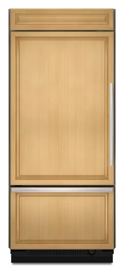Kitchenaid KBL036FTX Brshd Aluminum Trim/Pnl Ready Kitchenaid 20.8 Cu. Ft. 36-Inch Width Built-In Bottom-Freezer Refrigerator. Overlay Panel-Ready