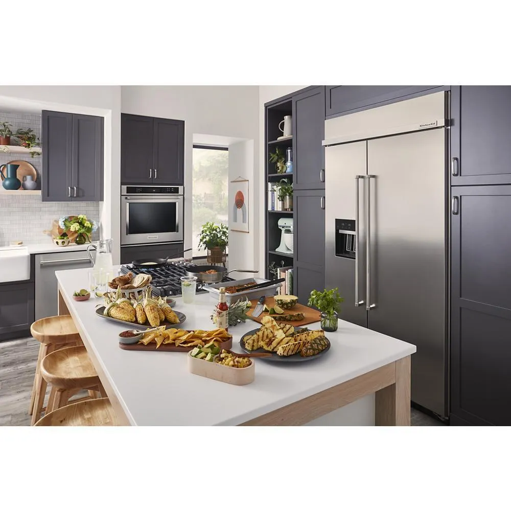 Kitchenaid KBSD702MSS 25.1 Cu. Ft. 42 Built-In Side-By-Side Refrigerator With Ice And Water Dispenser