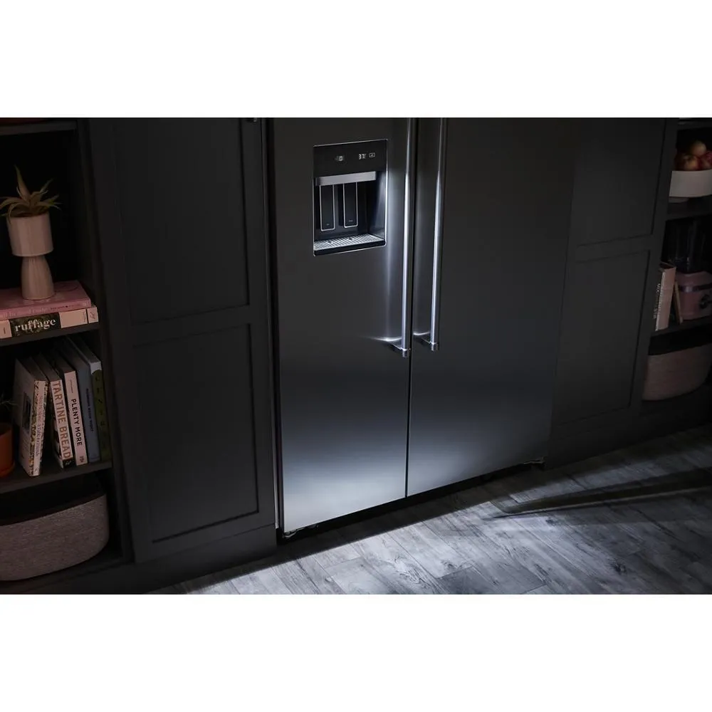 Kitchenaid KBSD702MSS 25.1 Cu. Ft. 42 Built-In Side-By-Side Refrigerator With Ice And Water Dispenser