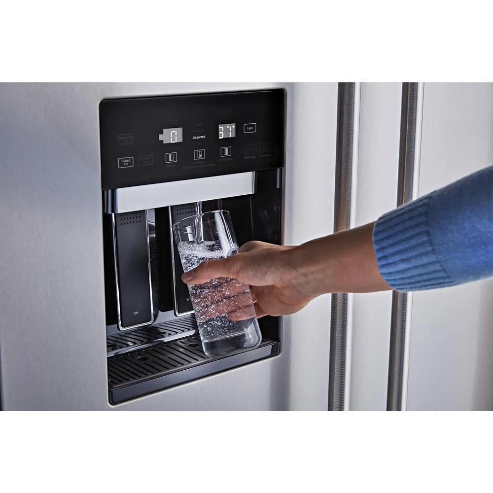 Kitchenaid KBSD702MSS 25.1 Cu. Ft. 42 Built-In Side-By-Side Refrigerator With Ice And Water Dispenser