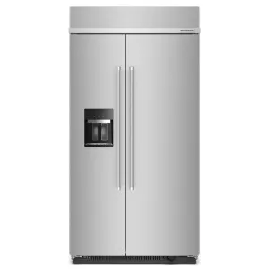 Kitchenaid KBSD702MSS 25.1 Cu. Ft. 42 Built-In Side-By-Side Refrigerator With Ice And Water Dispenser