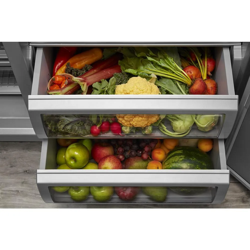 Kitchenaid KBSD708MPS 29.4 Cu. Ft. 48 Built-In Side-By-Side Refrigerator With Ice And Water Dispenser