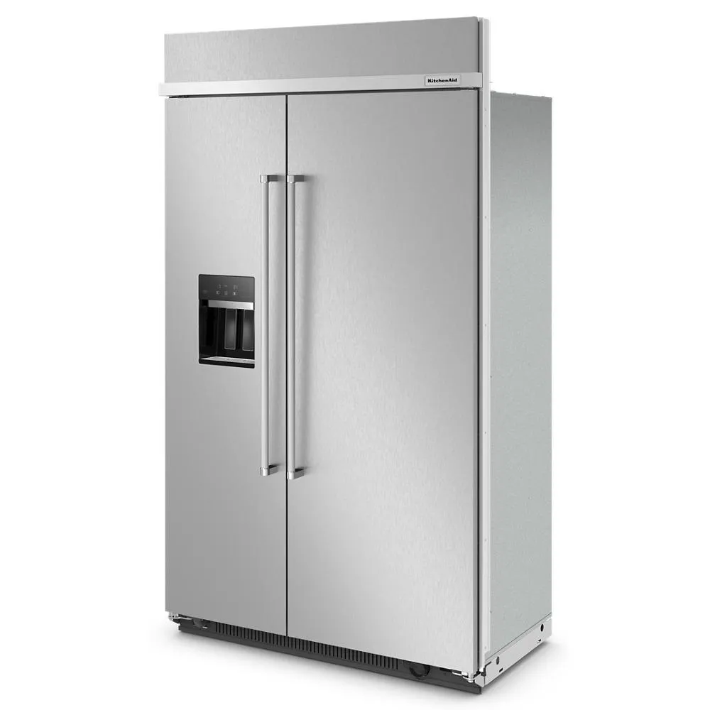 Kitchenaid KBSD708MPS 29.4 Cu. Ft. 48 Built-In Side-By-Side Refrigerator With Ice And Water Dispenser