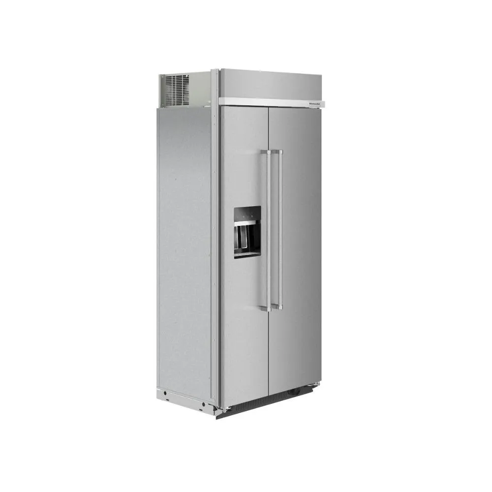 Kitchenaid KBSD708MPS 29.4 Cu. Ft. 48 Built-In Side-By-Side Refrigerator With Ice And Water Dispenser