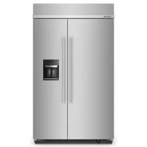 Kitchenaid KBSD708MPS 29.4 Cu. Ft. 48 Built-In Side-By-Side Refrigerator With Ice And Water Dispenser