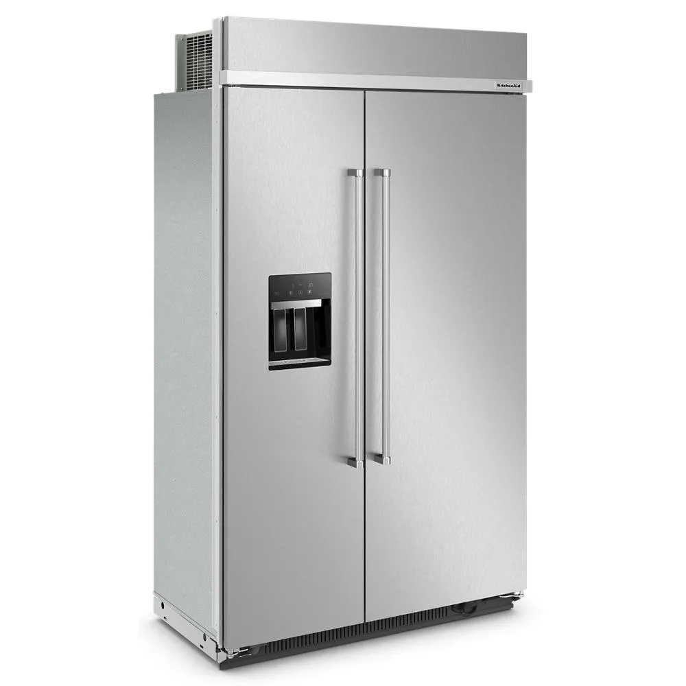 Kitchenaid KBSD708MPS 29.4 Cu. Ft. 48 Built-In Side-By-Side Refrigerator With Ice And Water Dispenser
