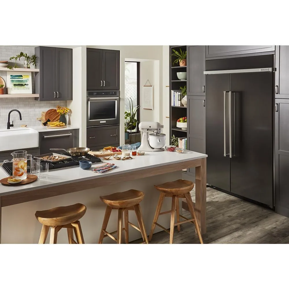 Kitchenaid KBSN702MBS 25.5 Cu Ft. 42 Built-In Side-By-Side Refrigerator With Printshield&#8482; Finish