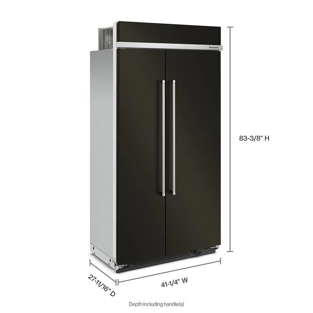 Kitchenaid KBSN702MBS 25.5 Cu Ft. 42 Built-In Side-By-Side Refrigerator With Printshield&#8482; Finish