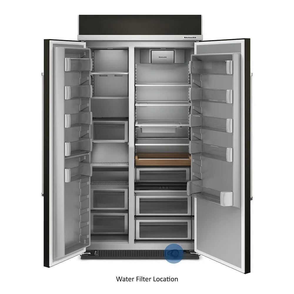 Kitchenaid KBSN702MBS 25.5 Cu Ft. 42 Built-In Side-By-Side Refrigerator With Printshield&#8482; Finish