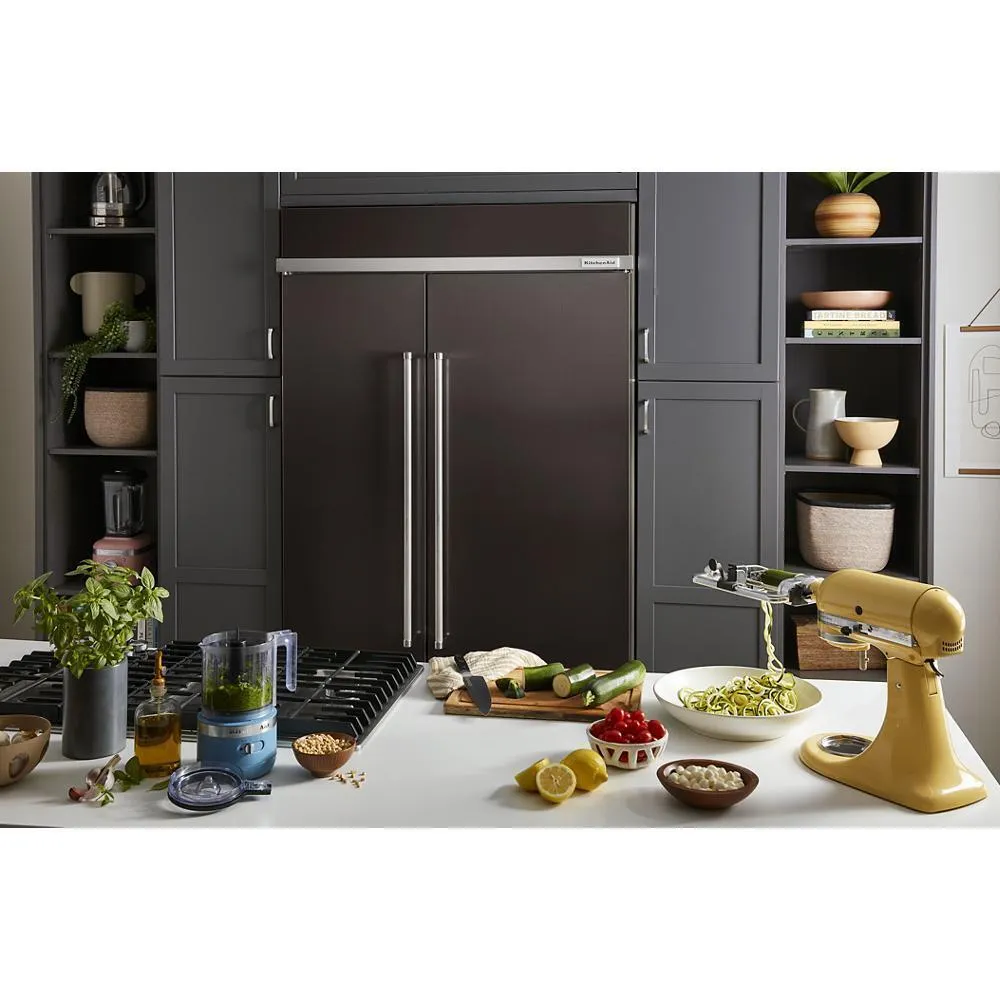 Kitchenaid KBSN702MBS 25.5 Cu Ft. 42 Built-In Side-By-Side Refrigerator With Printshield&#8482; Finish