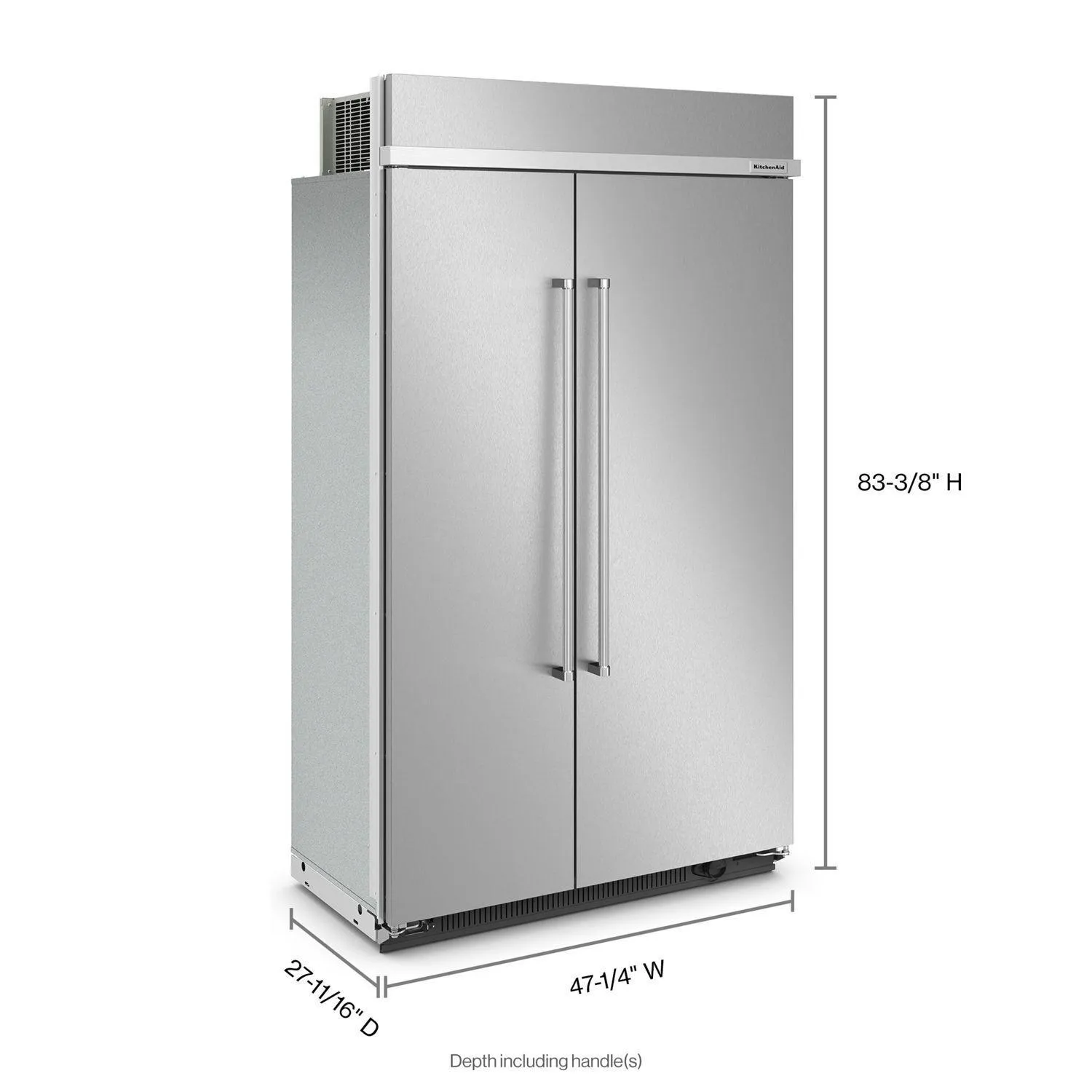Kitchenaid KBSN708MPS 30 Cu. Ft. 48 Built-In Side-By-Side Refrigerator With Printshield&#8482; Finish - Stainless Steel With Printshield&#8482; Finish