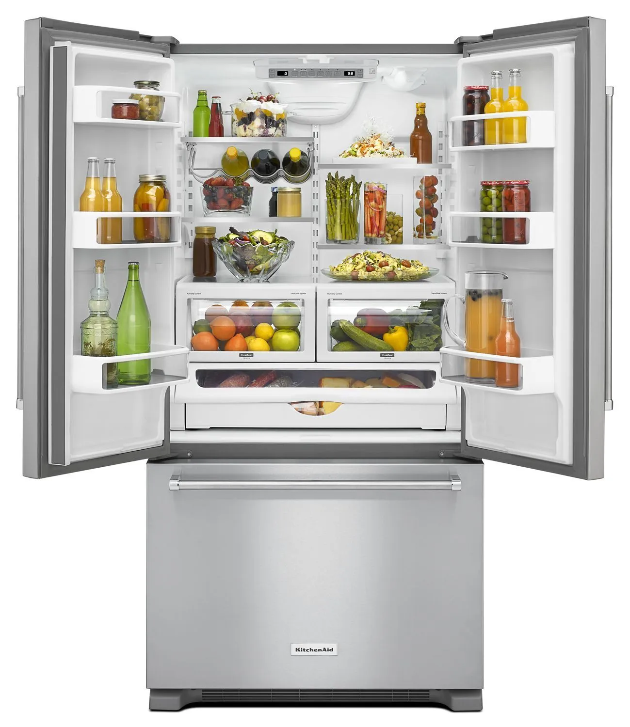 Kitchenaid KRFC302ESS 22 Cu. Ft. 36-Inch Width Counter Depth French Door Refrigerator With Interior Dispense Stainless Steel