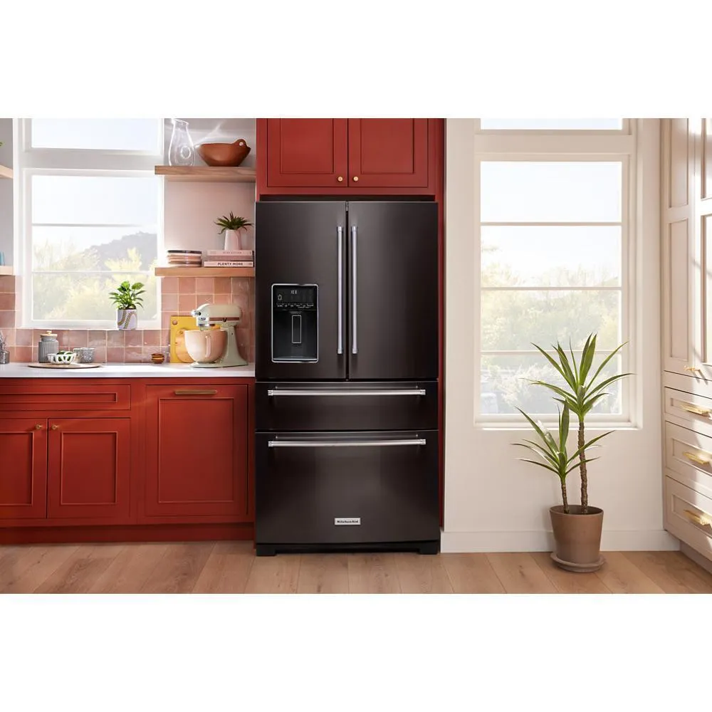 Kitchenaid KRMF536RBS 26.2 Cu. Ft. Multi-Door French Door Refrigerator With Platinum Interior