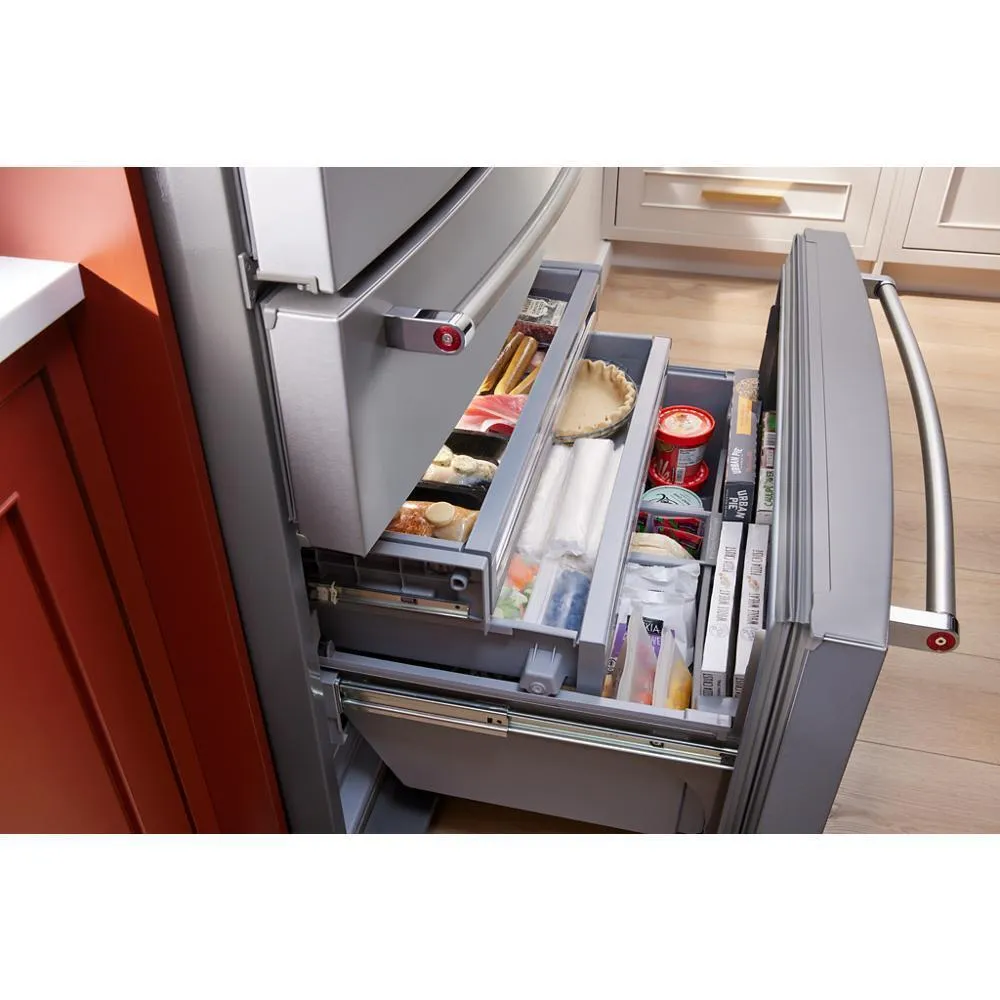 Kitchenaid KRMF536RPS 26.2 Cu. Ft. Multi-Door French Door Refrigerator With Platinum Interior