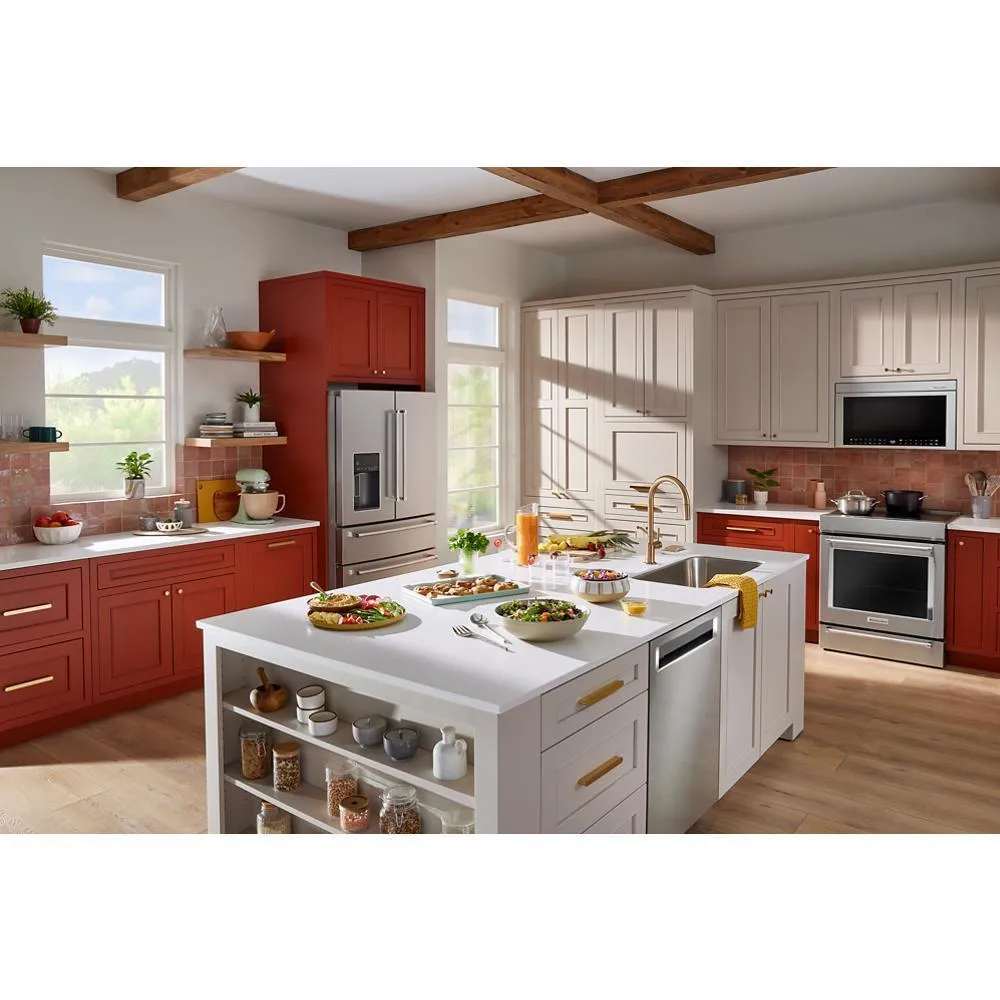 Kitchenaid KRMF536RPS 26.2 Cu. Ft. Multi-Door French Door Refrigerator With Platinum Interior
