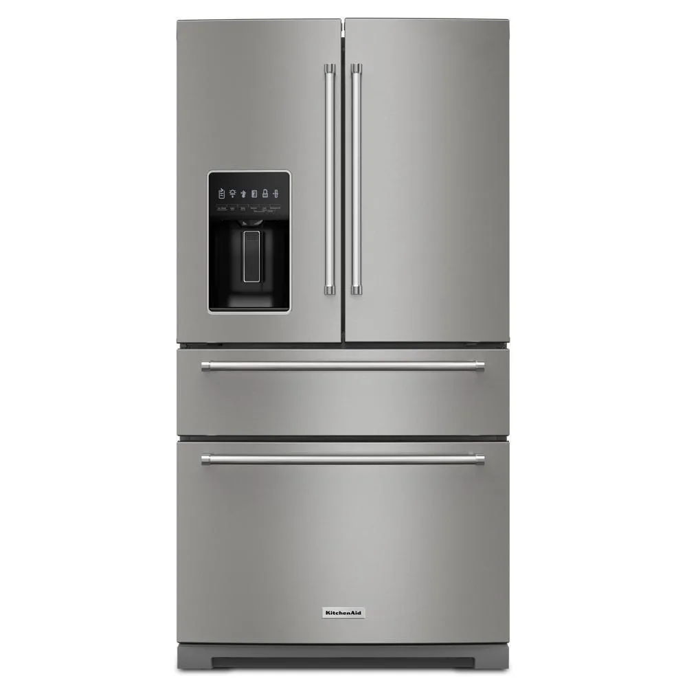Kitchenaid KRMF536RPS 26.2 Cu. Ft. Multi-Door French Door Refrigerator With Platinum Interior