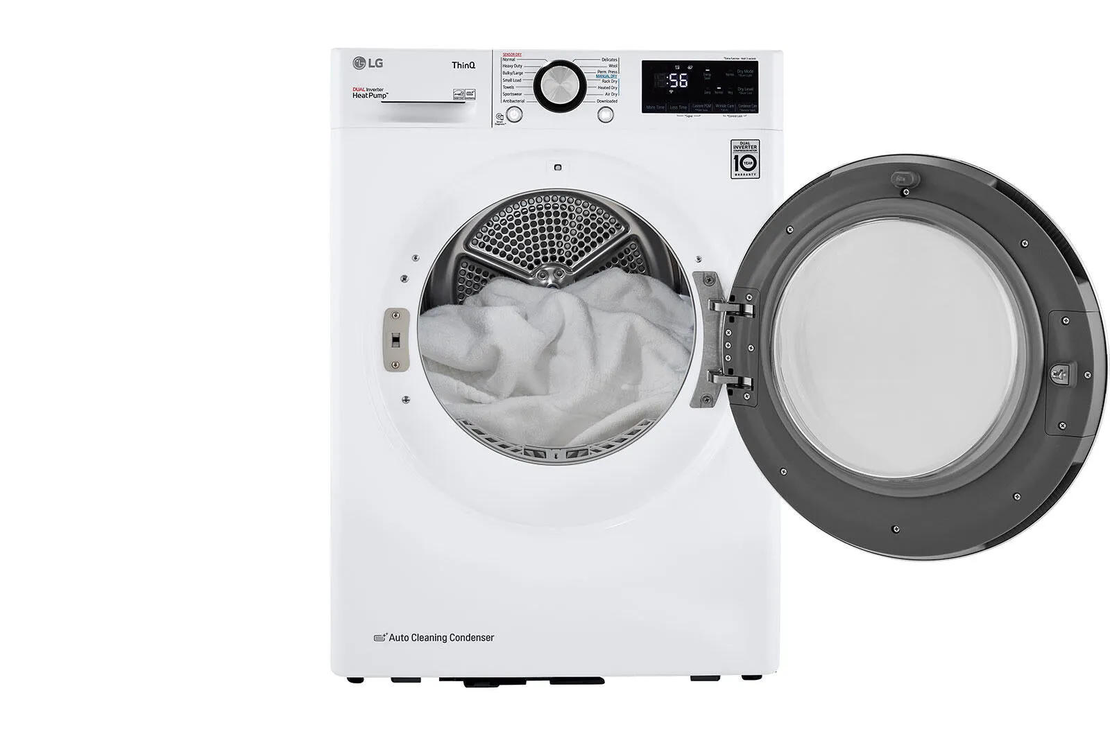 Lg DLHC1455W 4.2 Cu.Ft. Smart Wi-Fi Enabled Compact Front Load Dryer With Dual Inverter Heatpump&#8482; Technology