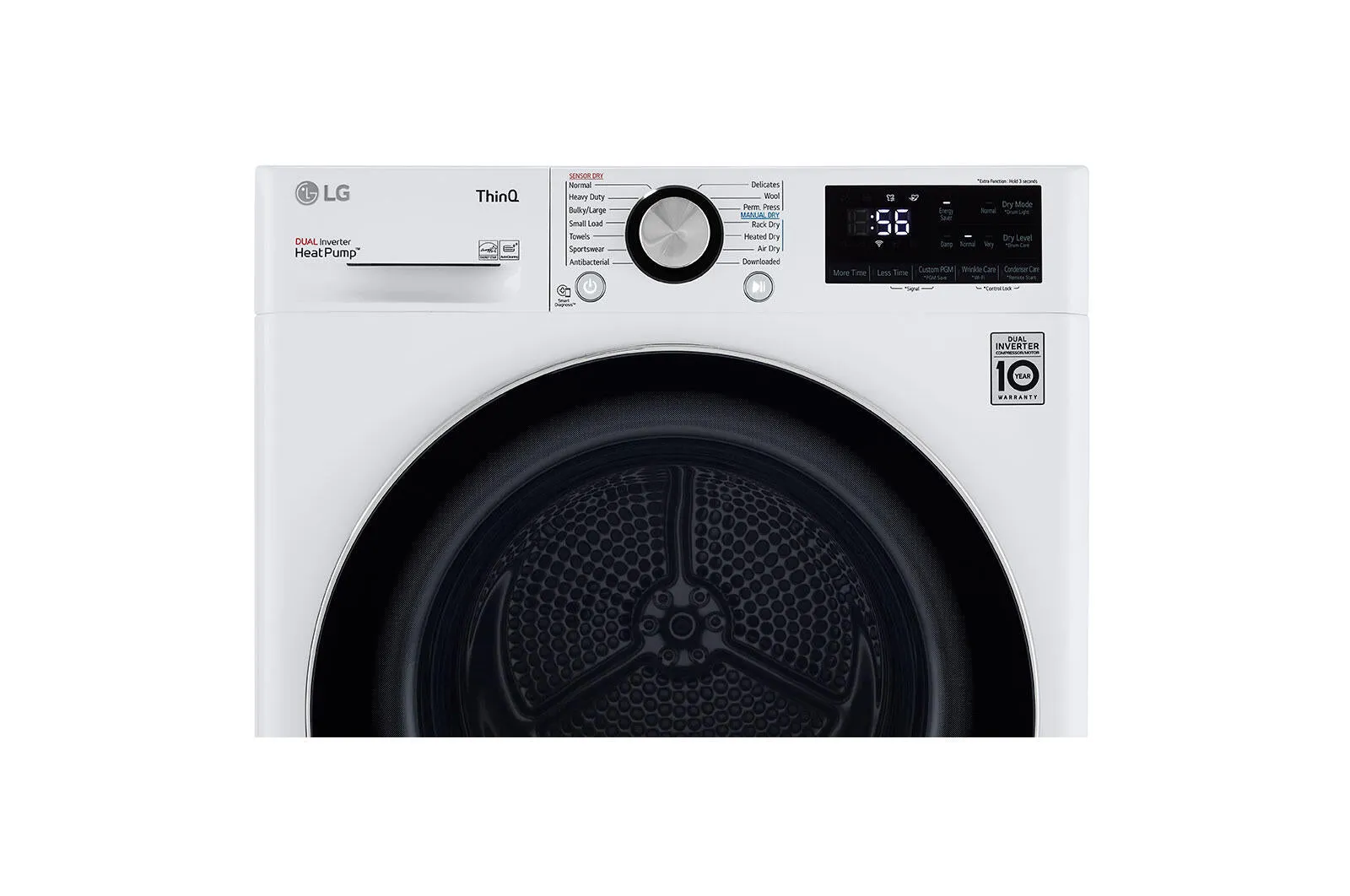 Lg DLHC1455W 4.2 Cu.Ft. Smart Wi-Fi Enabled Compact Front Load Dryer With Dual Inverter Heatpump&#8482; Technology