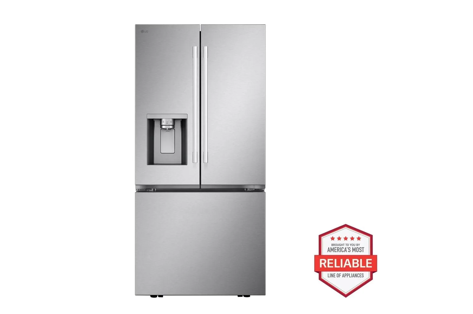 Lg LF20G6331S 20 Cu. Ft. 3-Door French Door. Counter-Depth Max&#8482; Refrigerator With Hybrid Handles