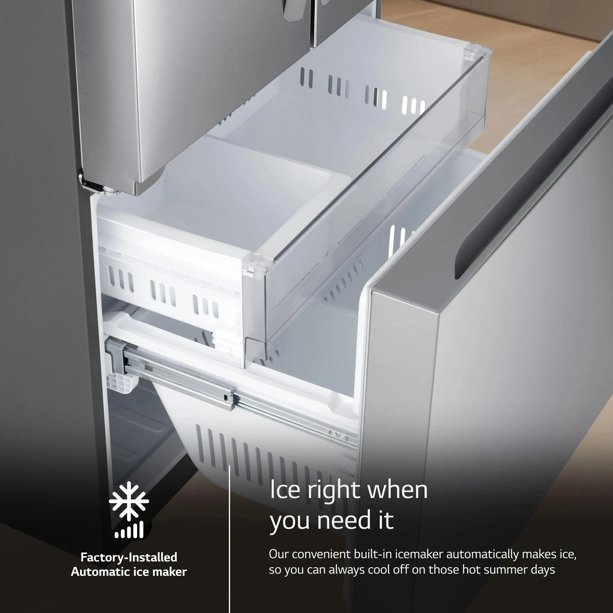 Lg LF21G6200S 21 Cu. Ft.. 3-Door French Door. Counter-Depth Max&#8482; Refrigerator