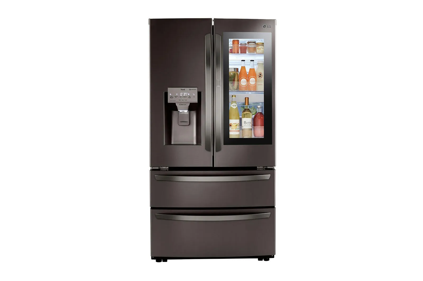 Lg LRMVS2806D 28 Cu Ft. Smart Instaview Door-In-Door Double Freezer Refrigerator With Craft Ice&#8482;