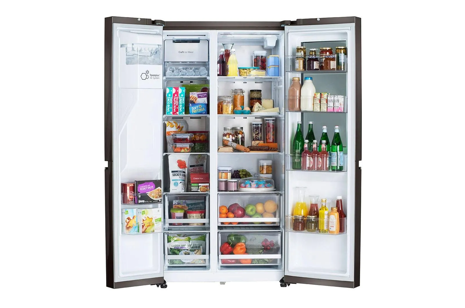 Lg LRSOC2306D 23 Cu. Ft. Side-By-Side Counter-Depth Instaview Refrigerator With Craft Ice&#8482;