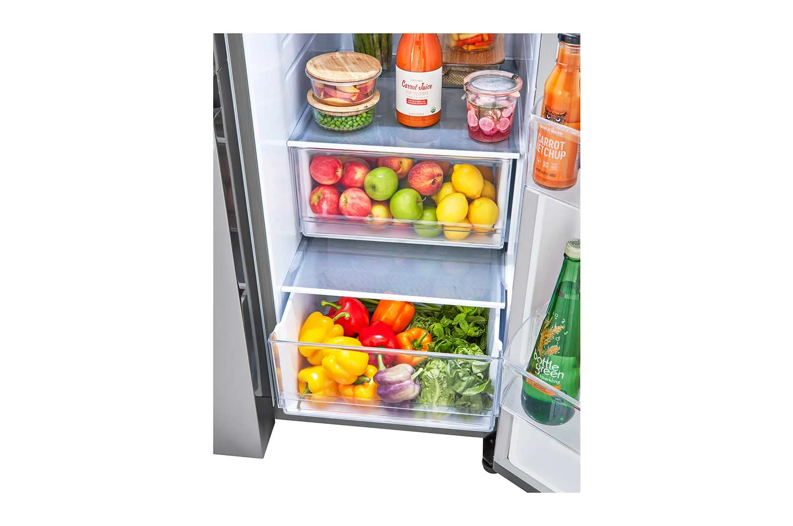 Lg LRSXS2706V 27 Cu. Ft. Side-By-Side Refrigerator With Smooth Touch Ice Dispenser