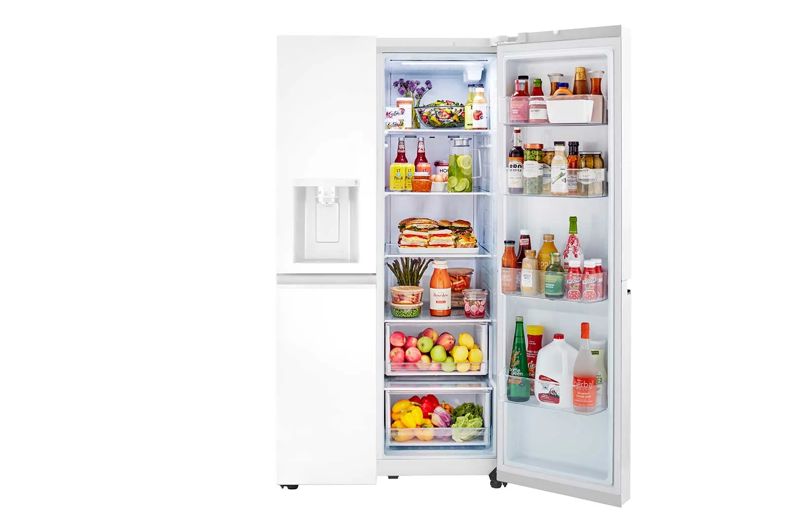 Lg LRSXS2706W 27 Cu. Ft. Side-By-Side Refrigerator With Smooth Touch Ice Dispenser