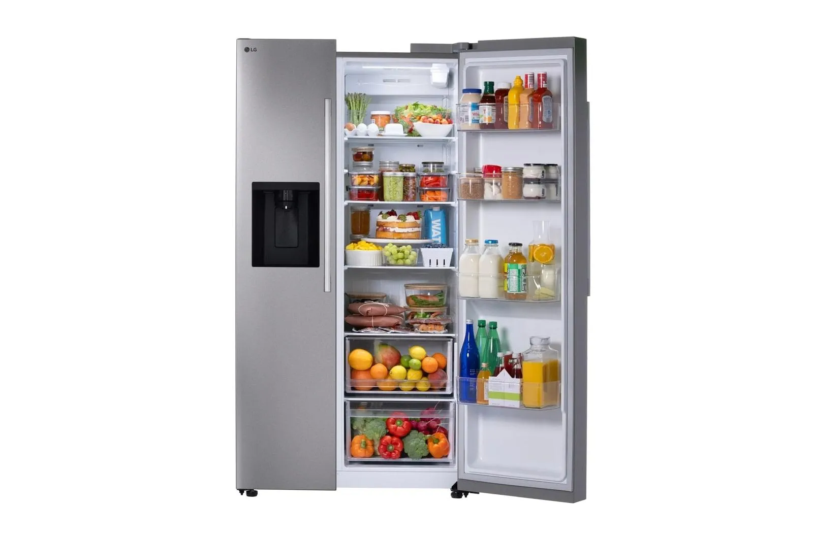 Lg LS27T3230S 27 Cu. Ft. Standard-Depth. Side-By-Side Refrigerator. With Ice And Water And New Bar Handle Design