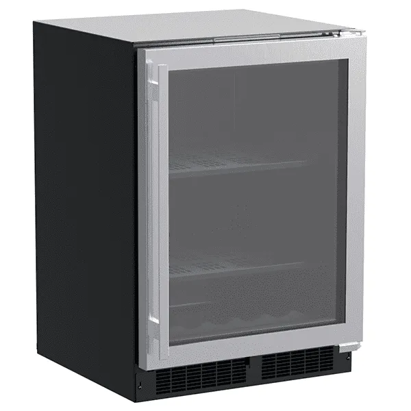 Marvel MLBV124SG01A 24-In Built-In Beverage Center With Wine Cradle With Door Style - Stainless Steel Frame Glass