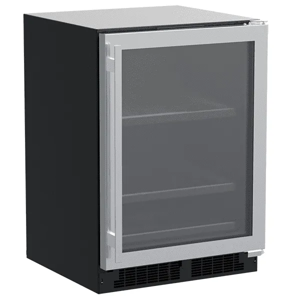 Marvel MLBV224SG01A 24-In Built-In Beverage Center With 3-In-1 Convertible Shelves With Door Style - Stainless Steel Frame Glass