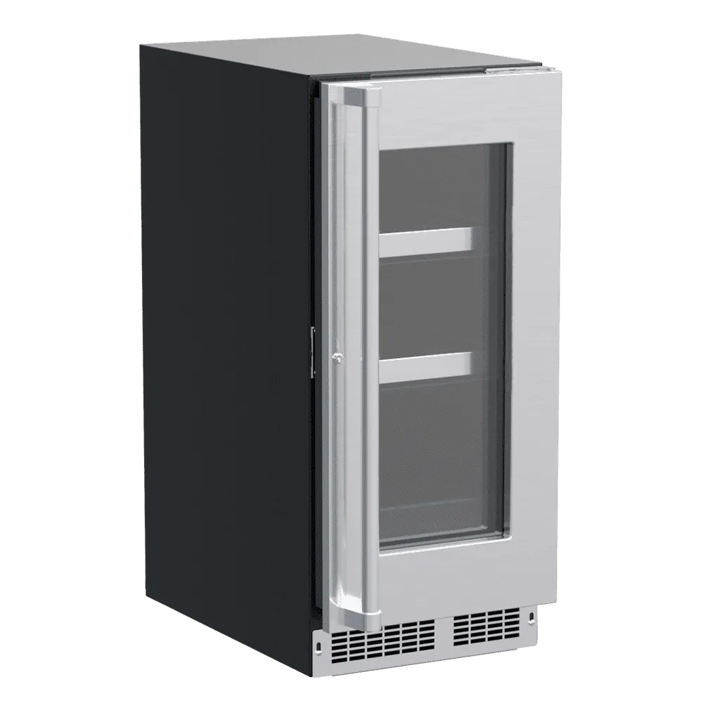 Marvel MPBV415SG31A 15-In Professional Built-In Beverage Center With Reversible Hinge With Door Style - Stainless Steel Frame Glass