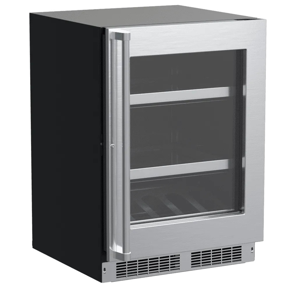 Marvel MPBV424SG31A 24-In Professional Built-In Beverage Center With Reversible Hinge With Door Style - Stainless Steel Frame Glass